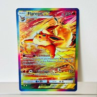 Pokémon Flareon ex English Card Holographic Texture Perfect Condition DIY Premium Anime Collection Card