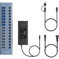 Acasis USB Docking Station 10Gbps 16/10 Ports USB-C + USB-A Hub with Individual Switch for Laptop PC Multi Device Keyboard Mouse