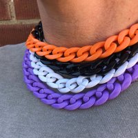 1Pc New Trendy Unisex Neck Chain Fashion Bohemian Colorful Acrylic Thick Punk Choker Plastic HipHop Pendant Party Jewelry Gifts