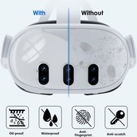 For Meta Quest 3 Headset Helm Transparant Volledig Beschermer Stofdichte Hoes Beschermhoes Clear Beschermende Case Set