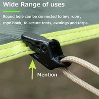 Outdoor Tarpaulin Clip, Crocodile Mouth Tent Clip, Camping Awning Rope Clip Equipment Plastic Buckle Tent Fixing Accessories