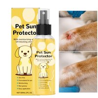60ml UV Protection Dog Sunscreen Moisturizing Sunblock Spray For Hot Day Outdoor Activities Like Hiking Trip Swimming Pool Beach
