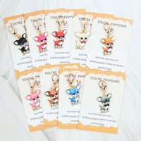 9pcs adorable dog keychain items, stylish animal-themed keychains, perfect gifts for dog lovers and guardians of canine companio