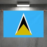 Saint Lucia LOGO Flags Custom Camping Outdoor Garden Room Bedroom Decor Party Backdrops Wall Art Family Gifts