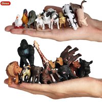 Oenux Small Farm Wild Animal Model Lion Tiger Sheep Pig Dog Action Figures PVC Lovely Miniature Playset Education Kid Toys Gift