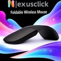 Dual-Mode Bluetooth/2.4G Slim Foldable Wireless Mouse,Silent Touch Arc Mouse Portable Travel Mouse For Laptop PC Tablet Computer