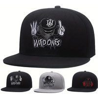 Unisex Ninja Letter Embroidery Hip-hop Hats Outdoor Adjustable Casual Baseball Caps Sunscreen Hat