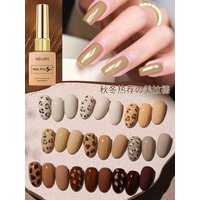 1Pc 15ml Sheer Brown Color Nail Gel Semi Permanent Varnish Nail Glue Soak Off UV LED Manicure Supplies Nail Art DIY Decoration