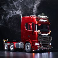 RTR TOUCAN 1/14 LESU RC Tractor Truck 6*6 770S Metal Chassis Light Sound Smoke Differential Sound Light Radio Control Cars Toys