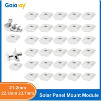 20 PCS 21.2mm 22.3mm 23.7mm Solar Panel Mounting Aluminum Alloy Bracket End And Mid Clamp T-Blocks Square Nuts M8 T-Sliding Nut