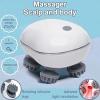 Electric Scalp Massager Head Massage Device Adjustable Speed Deep Tissue Vibration Hair Growth Relaxation Waterproof Tool