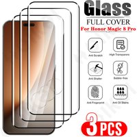 3 Pcs Tempered Glass For Honor Magic 8 Pro Lite Curved Full Screen Protector Cover