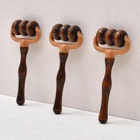 Handheld Wooden Massage Roller Neck Shoulder Head Massager for Muscle Relief And Circulation Promotion Ideal for Home Office Use