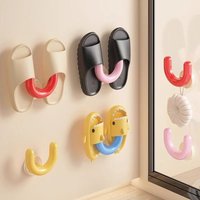 Bathroom Suction Cup Slipper Holder - No Drilling Required, Bathroom Wall Installation with Drainage | Multi Scene Storage