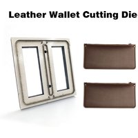 C225Long Zipper Wallet Leather Die Mold DIY Handmade Leather Cutting Mold Wallet Material Laser Die Mold for Craftsmanship
