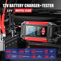 2-in-1 charging detector all-in-one 12V car motorcycle lead-acid lithium iron battery charger