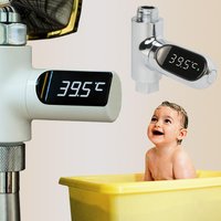 LED Display Baby Shower Water Temperature Monitor Electricity Home Shower Faucets Water Thermometer Bathing Temperature Meter
