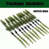 1-5bag Carp Fishing Accessories Lead Clip Quick Change Swivel Tail Rubber Anti Tangle Sleeves For Carp Rigs Fishing Tackle
