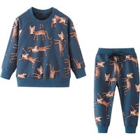 Little maven Boys Fashion 2pcs Children Clothing Set Animal Tiger Print Boys Sweatshirts Pants Outfit Autumn Kit for Kids Sets
