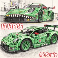 Neues Technisches 1313-teiliges 1:8 Maßstab GT3 Rennwagen-Modell DIY-Bausatz Fortgeschrittene Konstruktion MOC Replik Exklusive Bausätze Geburtstagsgeschenk