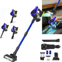 BRIEFNESS Cordless Handheld Vacuum with Battery, 2 Speed Adjustable, LED Light, 0.8L Dust Cup, for Sofa Car Pet Hair, Wall Mount