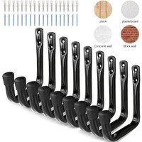 9 Pack Storage Hook Heavy Duty Garage Hanger Hanging Wall Mount Hanger for Ladder Extension Garden Tool