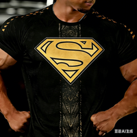 New Summer Batman and Superman Short Sleeved Quick Drying Gym Fitness Fashion Casual Outdoor Parent-child Round Neck T-shirt