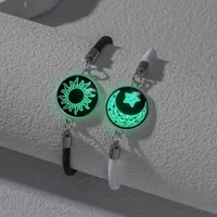 New 2PCS Sun Moon Luminous Bracelets | Couple Friendship Rope Chain | Perfect Gift Jewelry for Women Men