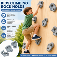 3 Pieces Rock Climbing Holds Set Textured Grips kids' Rock Wall Handholds Non-Slip Texture Outdoor Play Equipment for Parents,