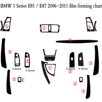 For BMW 1 Series E81 E87 Interior Central Control instrument Panel Handle Carbon Fiber Sticker Decals Car styling Accessorie
