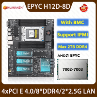 HUANANZHI H12D 8D Motherboard For AMD EPYC 7002 7003 Series CPU 8*DDR4 Max 2TB RAM Support Dual 2.5G Lan IPMI With BMC Module