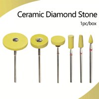 Dental Ceramic Diamond Stone Grinder Polisher for Zirconia Porcelain Crown Yellow Fine Polishing Finishing Lab HP2.35 mm