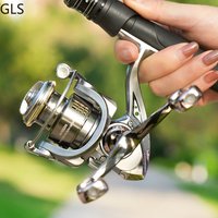 GLS Quality Freshwater Bass 5.2:1 Anti-corrosion Fishing Reel Metal Double Rocker Spinning Fishing Wheel Tools Full Metal Scroll