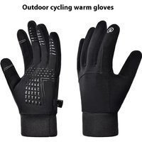 AliExpress NONE Thermal Touchscreen Cycling Gloves Windproof Water-Resistant Winter Bike Gloves with Anti-Slip Grip