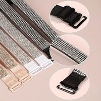 1Pair Rhinestones Bra Shoulder Straps Non-Slip Adjustable Shoulder Strap Ladies Replacement Shiny Bra Straps for Wedding Party