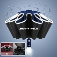 Automatic Reflective Stripe Reverse Led Light 10 Ribs Windproof Umbrellas For Mercedes Benz AMG W212 W204 W211W168 W213 W205