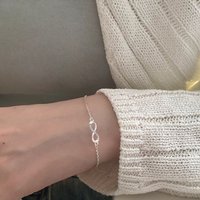 Aihua Fashion Crystal Figure 8 Infinity Bracelet Bangle For Women Adjustable Bracelet Romantic Wedding Party Jewelry Gifts