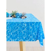1pc Ocean Theme Party Tablecloth Underwater Plastic Table Cover Kids Birthday Blue Ocean Animals Theme Party Supplies