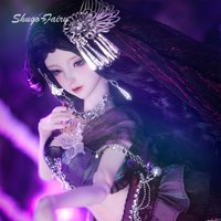 Shugafairy 1/4 Ball Jointed Doll Yiran Full Set Ethnic Purple Lolita Style Heir Sorceress Magic Girl Resin Figure