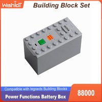 MOC Power AAA Battery Box 88000 Compatible 8883 Train Car Modification Technical Mechanical Vehicle Building Blocks Piece
