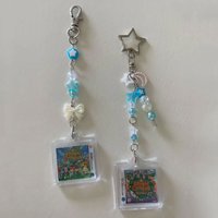 Handmade Animal Crossing beaded keychain
