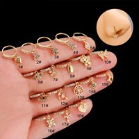 8mm Surgical Stainless Steel Nose Stud Earring CZ Nose Ring with Bowknot/butterfly Cubic Zircon for Sensitive Ears Lip