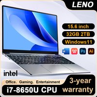 LENO NEW 15.6" Laptop Windows 11 Intel Core i7 8650U 32GB 2TB 1920*1080 HD Gaming Computer PC Gamer office Ultra Slim Notebook