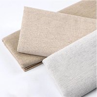 50x150cm Cotton Linen Fabric Solid Color Heavy Duty for DIY Sewing Pants Tablecloth Sofa Curtain Decor Embroidery Practice Cloth