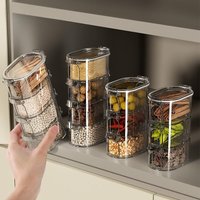 Household Kitchen Spice Storage Box Pepper Seasoning Jar Food Grade Seasoning Packaging Box Plastic Material Kitchen Organizer
