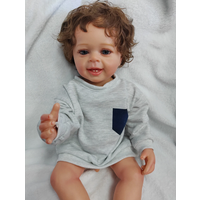 Reborn Silicone Reborn Dolls 20 inch 50 cm Girl Real Looking Dolls with Filling PP Cotton Soft Touch Cuddly Baby Collectible Art Doll with Pacifier for Age 3+ image 3