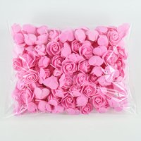 50/100/200Pcs Teddy Bear of Roses 3cm PE Foam Rose Head Artificial Flower Home Decorative Wreath Wedding Valentines Day DIY Gift