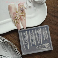 【MAX-22】Flexible Nail Art Silicone Molds Create Rose Flower Charm For Professional Design And Jewelry Making