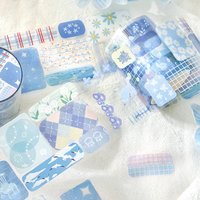 JIAMEI 50mm * 3m Ins color collage basic color block die-cutting tape DIY diary scrapbook aesthetic decoration tape