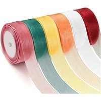 50 Yards transparentes Chiffonband aus Organza und Satin für Geschenkverpackungen, Hochzeitsdekoration, Blumensträuße, Partykranz, DIY-Stoffhandwerk